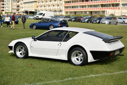 DIEPPE, FRANCE - MAY 29, 2022: Alpine car modele A610 exposition Vintage and classic Cars.