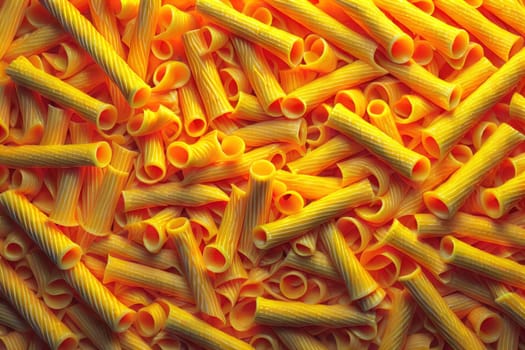 Macaroni pasta background. Top view. Close-up. generative ai