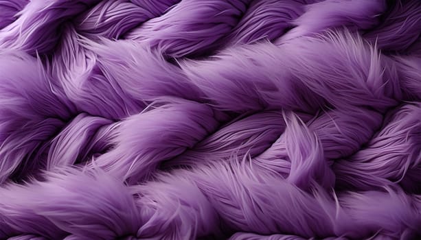 Purple fur texture. Violet glamorous background texture, Violet velvet fabric. Trendy stylish lavender colored. Soft material. Abstract background close up