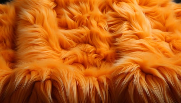 Orange fur background texture Abstract. Bright pastel ginger colored. Textures red fox fur. Red fox shaggy fur texture cloth abstract, furry rusty texture plain surface, rough pelt background in horizontal orientation, nobody. Colorful