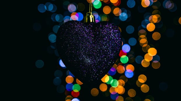 Christmas decorations. Colorful Christmas lights background