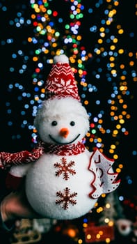 Christmas decorations. Colorful Christmas lights background