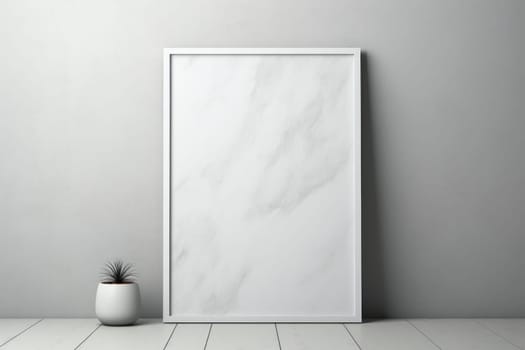Picture frame blank screen for advertising. Generative AI.