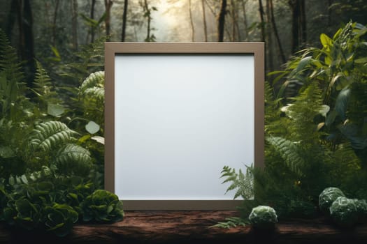 Picture frame blank screen for advertising. Generative AI.