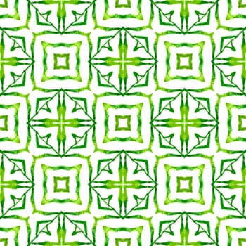 Striped hand drawn design. Green posh boho chic summer design. Textile ready authentic print, swimwear fabric, wallpaper, wrapping. Repeating striped hand drawn border.