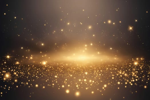 Glow effect. sparkling particles of magic dust. sparks of dust and golden stars shine. Generate AI