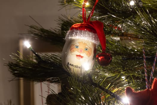 Australian Christmas decorations on a tree in the holiday period
