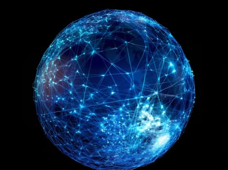 science cyberspace global map universe earth connection planet internet light sun finance astronomy technology worldwide star person globe network geography. Generative AI.