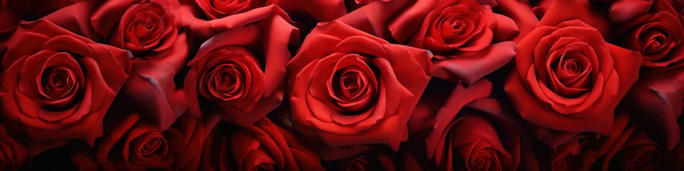 Red roses as background or banner
