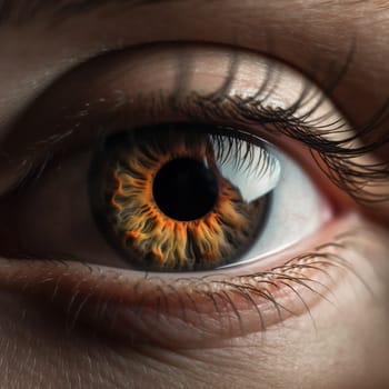 Macro image of a woman's eye.
