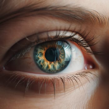 Macro image of a woman's eye.