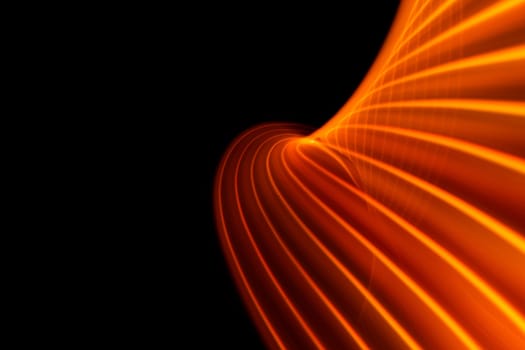 Abstract technology banner design. Digital neon lines on black background. Modern texture. Waves flow. Quantum explosion. High quality photo