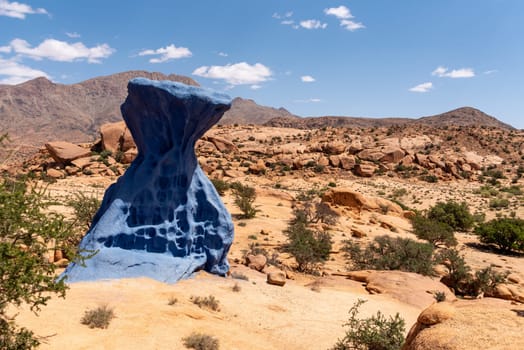 Famous painted rocks in the Tafraoute valley in South Morocco