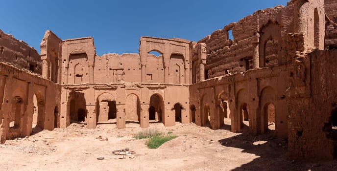 Beautiful mediaeval castle in Tamenougalt in the Draa valley in Morocco