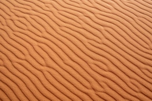 Scenic sand pattern on a desert's dune, drawn from the wind, Morocco