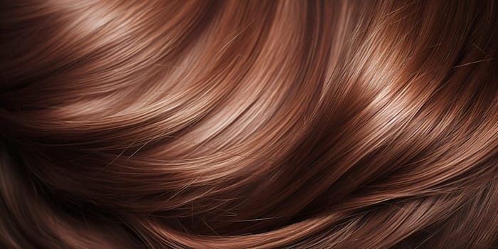 Macro detail to a bright brown hair