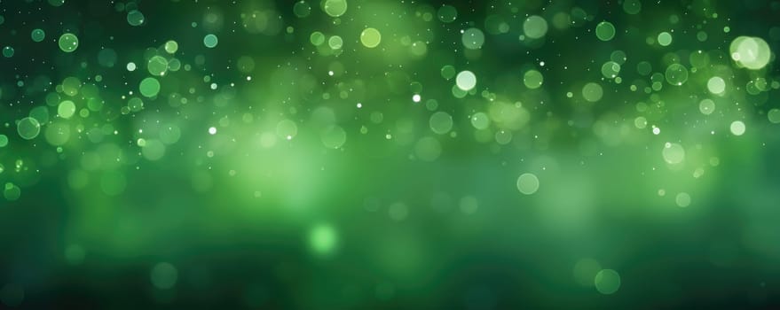 green bokeh abstract background. AI Generated