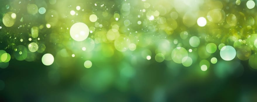 green bokeh abstract background. AI Generated
