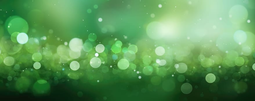 green bokeh abstract background. AI Generated