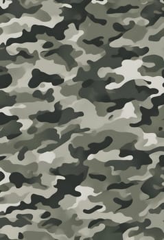 Camouflage seamless pattern. Trendy camo style, repeat. Gray texture, military army green hunting vertical Generate AI
