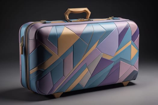 a travel suitcase isolated on a solid color background. ai generative