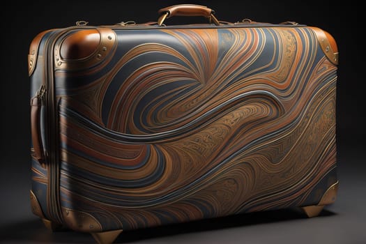 a travel suitcase isolated on a solid color background. ai generative