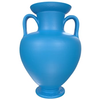 Blue Vase isolated on white background. High quality 3d illustration