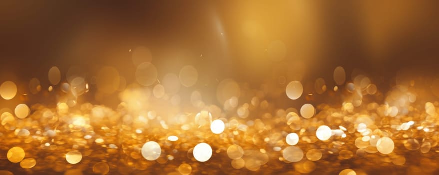 gold bokeh abstract background. AI Generated