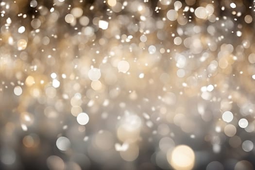 silver and gold bokeh abstract background. AI Generated