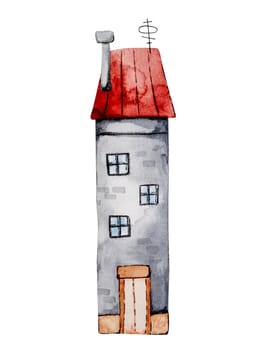 Old Cottage Is A Handcrafted Watercolor Painting