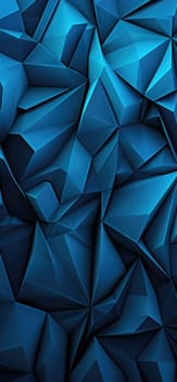 Explore the depth of abstract wallpaper bold graphic illustration - Generative AI. Cubic, wallpaper, blue, polygon.