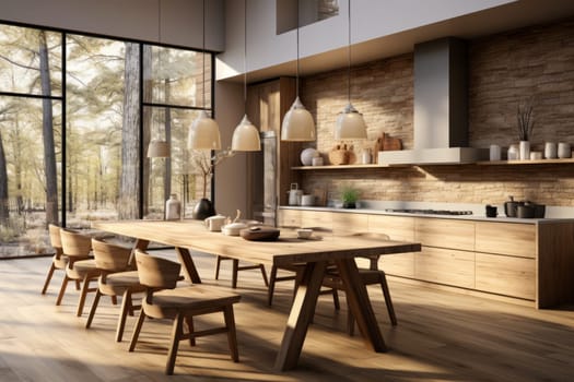 Modern farmhouse dining room.