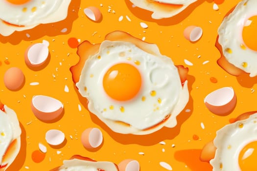 organic easter ingredient background cooking healthy colorful food eggshell bright white background uncooked pattern easter texture eat abstract breakfast yellow seamless egg. Generative AI.
