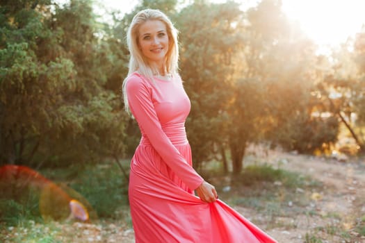 blonde woman walking in the park Outdoor recreation