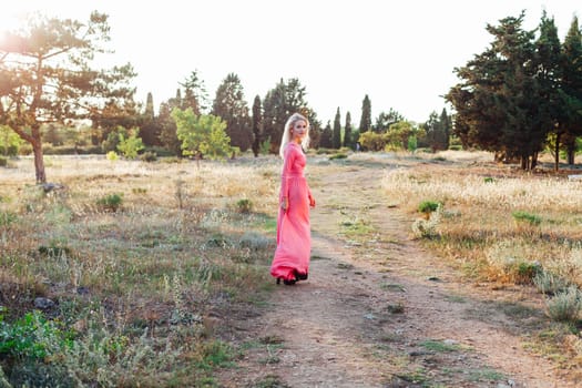 blonde woman walking in the park Outdoor recreation