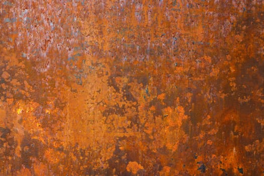 beautifully rusted thick sheet steel texture and full-frame flat background