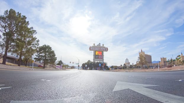 Primm, Nevada, USA-December 3, 2022-During the day, driving on the streets of Primm near the lively casinos offers a glimpse into the exciting atmosphere of this bustling entertainment destination.