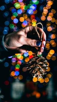 Christmas decorations. Colorful Christmas lights background