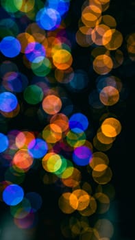 Christmas decorations. Colorful Christmas lights background