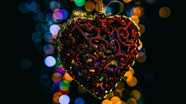 Christmas decorations. Colorful Christmas lights background