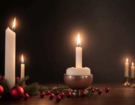 Christmas candles. High quality illustration