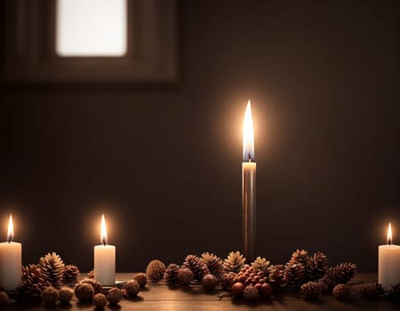 Christmas candles. High quality illustration