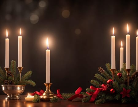 Christmas candles. High quality illustration