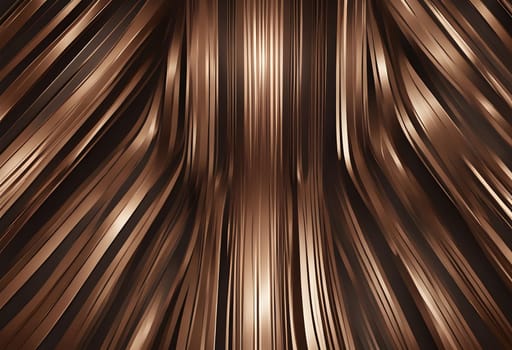 Dark modern style, minimalistic pattern of vertical bronze metallic shiny stripes on brown background, editable multipurpose abstract background design in wide range, creative template for web Generate AI