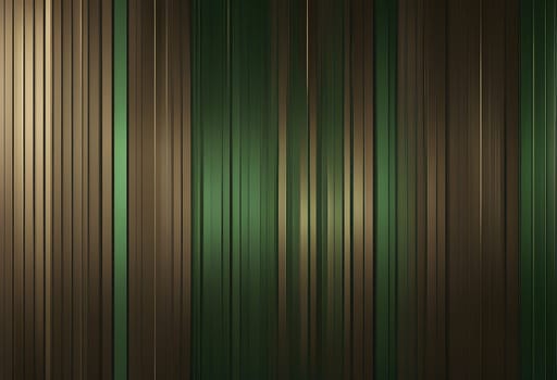 Dark modern style, minimalistic pattern of vertical dark green metallic shiny stripes on brown background, editable multipurpose abstract background design in wide range, creative template for web Generate AI