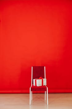red black background room and chair