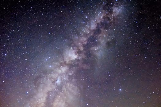 Night sky with stars and nebula. Milky way galaxy with stars and space dust in the universe.