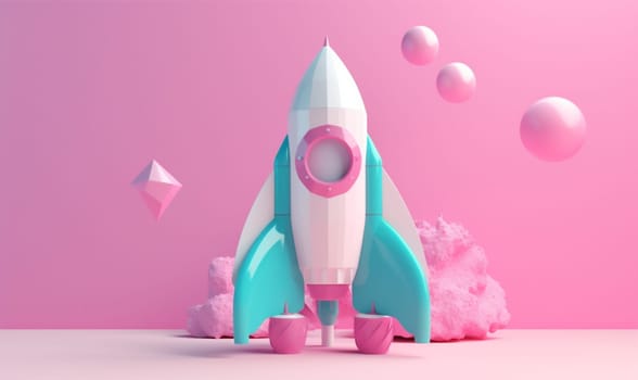 moon concept coin business start future rocket space finance up blue launch bitcoin bit money start spaceship investment creative startup technology education. Generative AI.