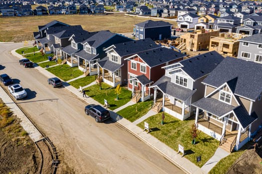 Aerial view of the Meadows neighborhood of Saskatoon. Sept 21,2020