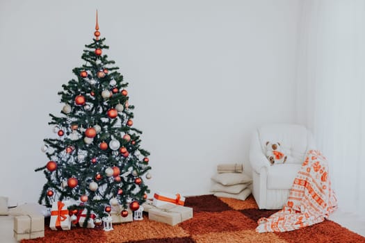 Christmas tree with presents home for the new year 1